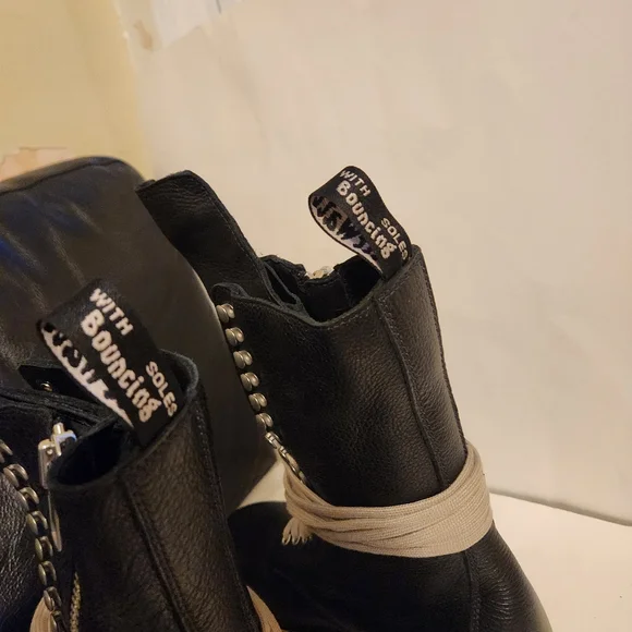 Rick Owens x Dr Martens Quad Sole leather boots size 10.5 BNWOB - Picture 13 of 15